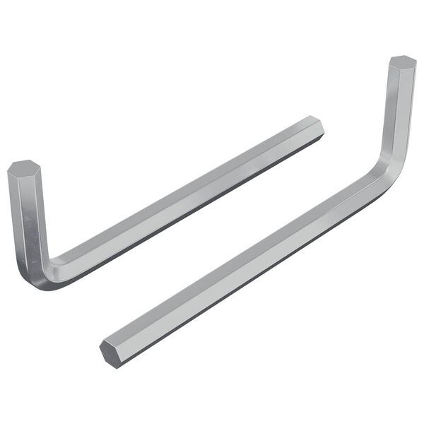 vidaXL &Scaron;esťhrann&yacute; kľ&uacute;č 2 pcs Strieborn&aacute; 32 x 86 mm Oceľ