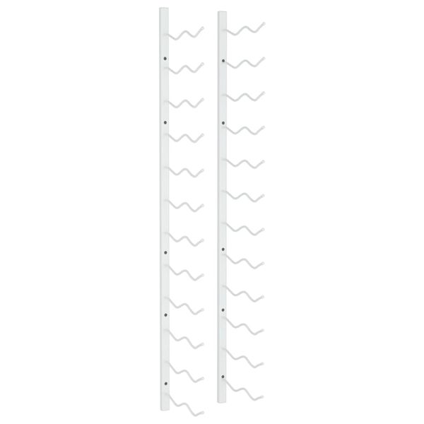 vidaXL N&aacute;stenn&yacute; stojan na v&iacute;no na 24 flia&scaron; biely železn&yacute;