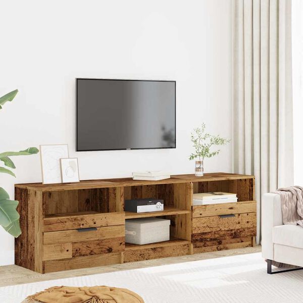 vidaXL TV skrinka Old Wood 150x33,5x45 cm Engineered Wood