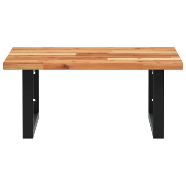 vidaXL Polica pod um&yacute;vadlo n&aacute;stenn&aacute; oceľ a ak&aacute;ciov&yacute; mas&iacute;v