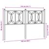 vidaXL Kovov&eacute; čelo postele čierne 135 cm