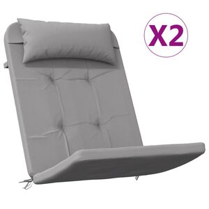 vidaXL Podu&scaron;ky na stoličky Adirondack 2 ks siv&eacute; oxfordsk&aacute; l&aacute;tka