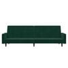 vidaXL 2-miestna rozkladacia pohovka, tmavozelen&aacute;, zamat