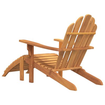 vidaXL Záhradná stolička Adirondack s podnožkou masívne teakové drevo