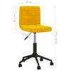 vidaXL Otočné jedálenské stoličky 2 ks horčicovo-žlté zamatové