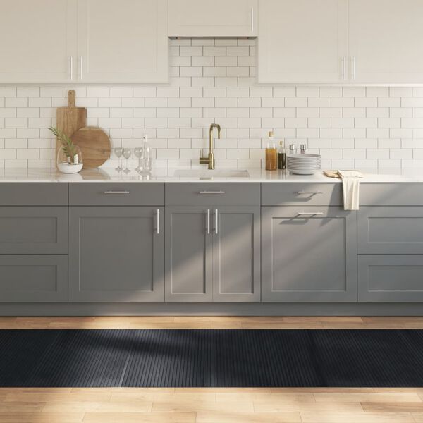 vidaXL Koberec obdĺžnikov&yacute; čierny 80x400 cm bambus