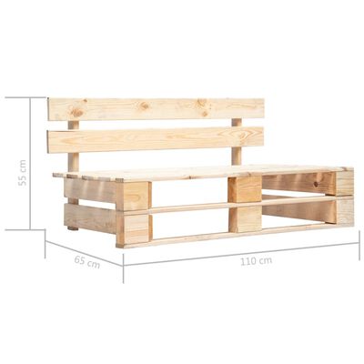 vidaXL Záhradná lavička z paliet, drevo