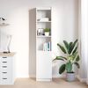 vidaXL Highboard White 37,5x35x180 cm Kon&scaron;trukt&eacute;rske drevo