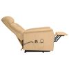 vidaXL Zdvíhacie masážne kreslo krémové mikrovláknová látka