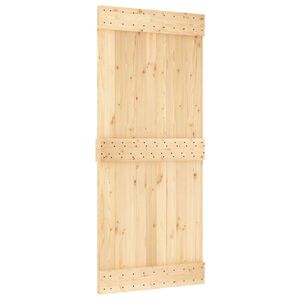 vidaXL Posuvn&eacute; dvere NARVIK Pr&iacute;rodn&aacute; a čierna 90 x 210 cm (213,5 cm)