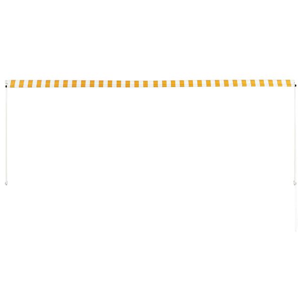 vidaXL Zaťahovacia markíza 350x150 cm žlto-biela