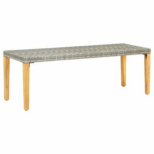vidaXL Z&aacute;hradn&aacute; lavička siv&aacute; 80 cm polyratanov&aacute;