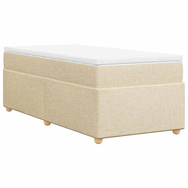 vidaXL Boxspring posteľ s matracom kr&eacute;mov&aacute; 100x200 cm l&aacute;tka