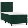 vidaXL Posteľn&yacute; r&aacute;m boxsping s matracom tmavozelen&yacute; 90x200 cm zamat