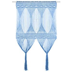 vidaXL Z&aacute;clona macrame modr&aacute; 140x240 cm bavlna