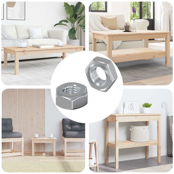 vidaXL Hex matice 2 pcs Strieborn&aacute; m8 Železo