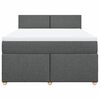 vidaXL Boxspring posteľ s matracom tmavosivá 140x190 cm látka