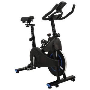 vidaXL Magnetick&yacute; spin bike Vexor Sport 120 kg Čierna a modr&aacute;