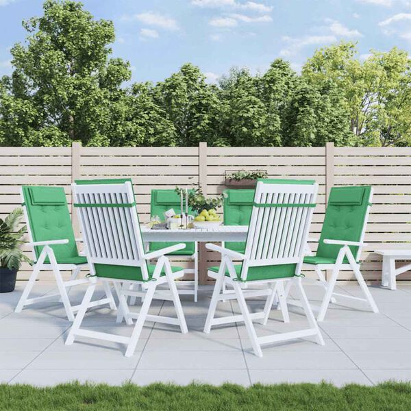 vidaXL Podu&scaron;ky na stoličky s vysok&yacute;m operadlom 6 ks zelen&eacute; l&aacute;tka