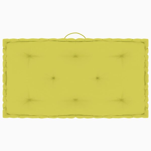 vidaXL Podlahov&eacute; podložky na paletov&yacute; n&aacute;bytok 4 ks jablkovo-zelen&eacute; bavlna