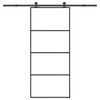 vidaXL Posuvn&eacute; dvere s kovan&iacute;m ESG sklo a hlin&iacute;k 90x205 cm