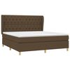 vidaXL Boxspring posteľ s matracom tmavohned&aacute; 160x200 cm l&aacute;tka