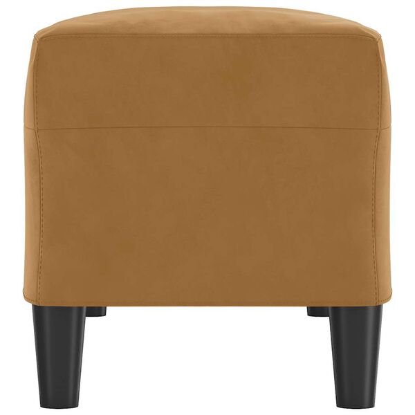 vidaXL Lavička hnedá 100x35x41 cm zamat