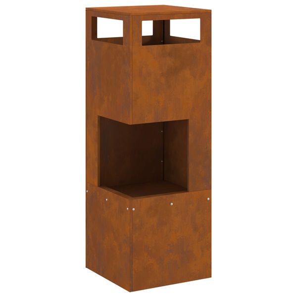 vidaXL Ohnisko Hnedá 35 x 35 x 100 cm Oceľ