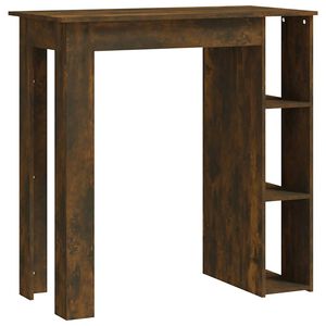 vidaXL Barov&yacute; st&ocirc;l+polica, tmav&yacute; dub 102x50x103,5 cm, kompozitn&eacute; drevo