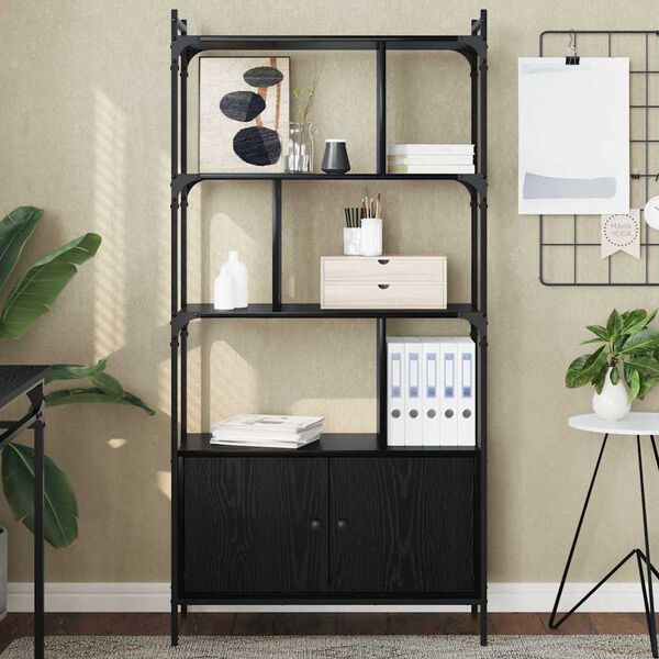 vidaXL Knižnica Kompozitn&eacute; drevo