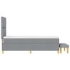 vidaXL Posteľ s pružinov&yacute;m r&aacute;mom Svetlosiv&aacute; 80 x 200 cm l&aacute;tka