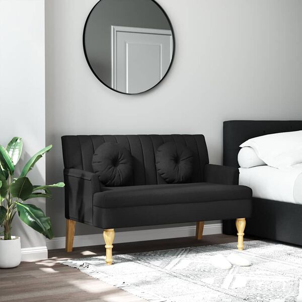 vidaXL Lavička s vank&uacute;&scaron;mi čierna 113x64,5x75,5 cm l&aacute;tka