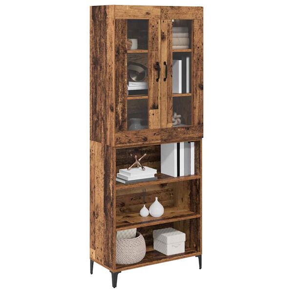 vidaXL Highboard Star&eacute; drevo 69,5 x 34 x 180 cm Kompozitn&eacute; drevo