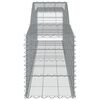 vidaXL Oblúkový gabionový kôš 7 ks 400x50x60/80 cm pozinkované železo