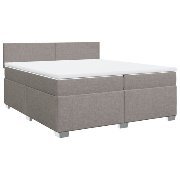 vidaXL Boxspring posteľ s matracom sivohned&yacute; 200x200 cm l&aacute;tka
