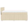 vidaXL Boxspring posteľ s matracom kr&eacute;mov&yacute; 140x190 cm l&aacute;tka