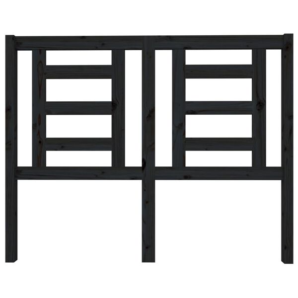 vidaXL Čelo postele čierne 126x4x100 cm mas&iacute;vna borovica