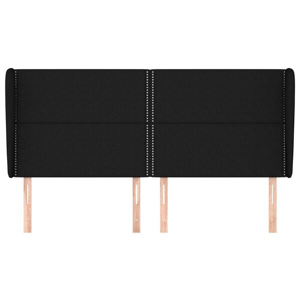 vidaXL Čelo postele so z&aacute;hybmi čierne 203x23x118/128 cm l&aacute;tka