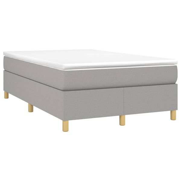 vidaXL Boxspring posteľ s matracom bledosiv&aacute; 120x200 cm l&aacute;tka