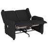 vidaXL 2-miestne skl&aacute;pacie mas&aacute;žne kreslo čierne l&aacute;tkov&eacute;