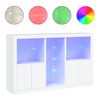 vidaXL Komoda s LED svetlami biela 162x37x100 cm