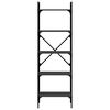 vidaXL Knižnica 5-poschodová čierna 56x31,5x174 cm kompozitné drevo