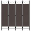 vidaXL Parav&aacute;n so 4 panelmi, hned&yacute; 160x180 cm