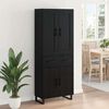 vidaXL Highboard N&aacute;stenn&yacute; 2 pcs Čierny dub Kompozitn&eacute; drevo