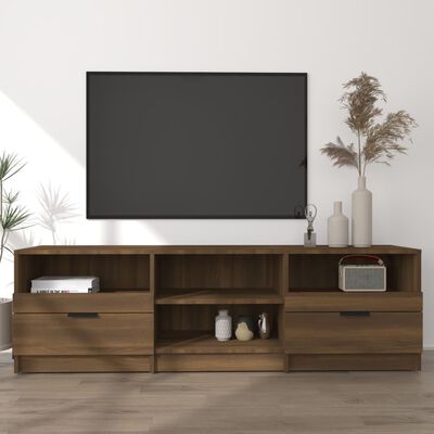 vidaXL TV skrinka hnedý dub 150x33,5x45 cm spracované drevo