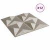 vidaXL N&aacute;stenn&eacute; panely 12 pcs Origami Beton 50 x 50 cm XPS Pena