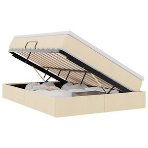 vidaXL Postel s &uacute;ložn&yacute;m prostorem a matrac&iacute; Kr&eacute;mov&aacute; 140 x 200 cm