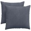 vidaXL Vank&uacute;&scaron;e na pohovku 2 pcs Tmavo &scaron;ed&aacute; 45 x 45 cm