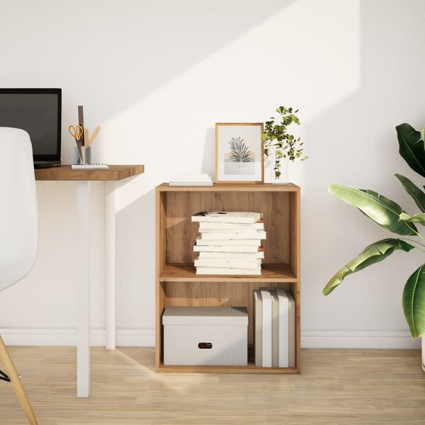 vidaXL Knižnica dub artisan 60x30x77 cm kompozitn&eacute; drevo