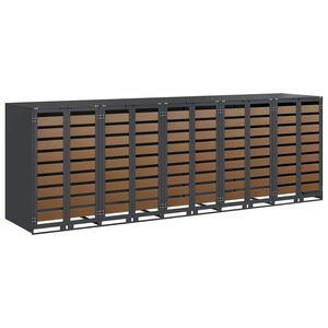 vidaXL &Uacute;ložisko na 3 ko&scaron;e Wheelie Antracit 340 x 77.5 x 115.5 cm Oceľ